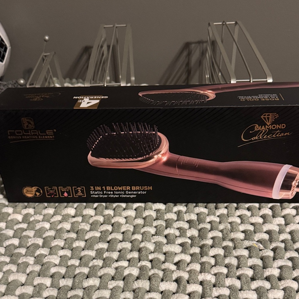 Diamond Collection 3-in-1 Hair Blower Brush - Rose Gold